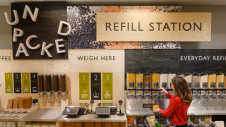 Refillable containers will be showcased alongside products at the participating stores. Image: Waitrose & Partners